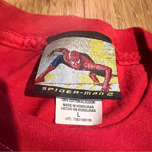 Vintage 2004 Spiderman 2 Movie Promo T Shirt Small Tie Dye Youth L 10-12 NWT - Picture 4 of 6